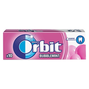 Wrigley&#39;s Orbit Sugar Free Bubblemint Chewing Gum 14g (10 Pieces)
