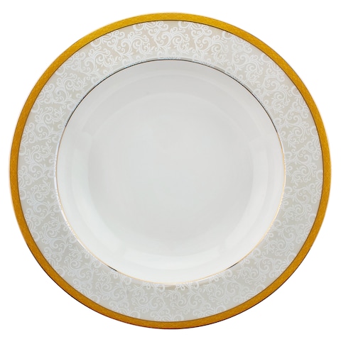 SHALLOW PORCELAIN PALAZZO 9&quot; SOUP PLATE, TS-L1-32
