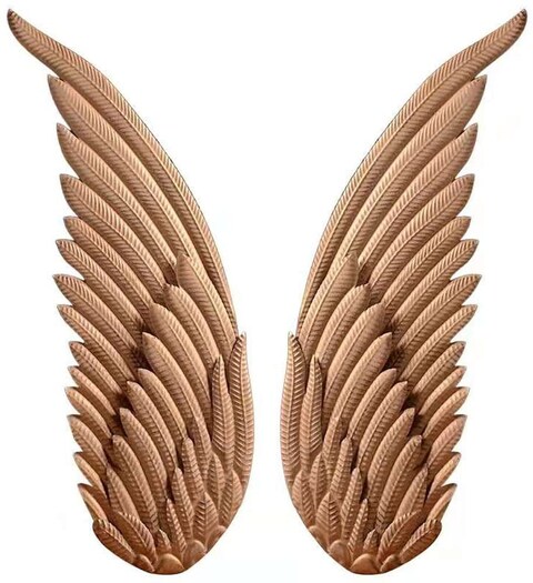 LINGWEI Small Angel Wings Iron Wall Decor Metal Wings Wall Ornament Rustic Style Glowing Wings Decor Hanging Industrial Wind Wall Decor Crafts