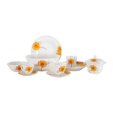 CEDAR DINNER SET 19P AST HALF DECAL