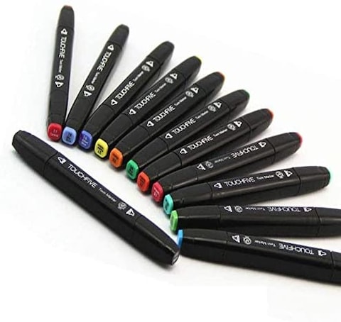 Beauenty - Touch5 Graphic Design Art Twin Tips Marker Pens 80 Colors Kit Black W060027