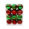 Christmas Magic-Christmas Balls Shiny Matt Glitter Assorted R/Gr 5cm 24pcs< >Red/Green< >5 cm< >Any Ages< >