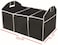 Generic Black Car Trunk Organizer, Non Slip Foldable Grocery Storage Container With 3 Compartments For SUV Truck Auto Vehicle Car Auto Minivan