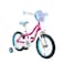Spartan Chrome 16" Sparkle Bicycle for Girls, Bike with Training Wheels, Front and Rear Caliper Hand Brakes, Removable Zippered Bag, Chain Cover