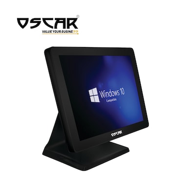 OSCAR PARKER Touchscreen Point Of Sale POS Terminal Cashier Billing Machine CPU Intel J1900 2.0 GHz RAM 4GB SSD 64GB LED 15 Inch TouchPanel Capacitive Touch Shiny Black