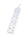 Terminator - 4-Way Universal Extension Socket Cable White 3meter