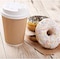 Marrkhor Disposable Ripple Cup Brown 8Oz With Lid - Kraft Hot Tea, Coffee, Kahwa, Hot Drinks &amp; Natural Brown - 30 Pieces
