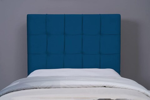 PAN Home Home Furnishings Hermonia Headboard Velvet Blue L-120: H-125cm 120x125 Blue