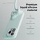 elago Liquid Silicone for iPhone 15 Pro MAX case cover Full Body Protection, Shockproof, Slim, Anti-Scratch Soft Microfiber Lining - Mint