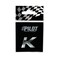 Lampa Stickers Letter K 3D Chrome 18MM