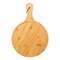 Blossom Household Wooden Round Flat Fruit Pizza Serving Board Tray Plate with Handle