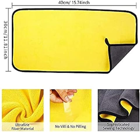 Microfiber Cleaning Cloths 4 Pcs For Polishing, Washing, Dusting. Softer Highly Absorbent, Lint Free Streak Free for House, Kitchen, Car, Window, Gifts, Cleaning Accessories, 12&quot;x16&quot;