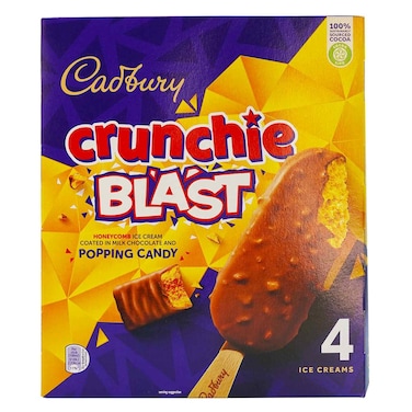 Cadbury Crunchie Blast Popping Candy 100ml Pack of 4