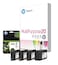 HP 952 | 4 Ink Cartridges with 150 Sheets of 8.5x11 Paper | Black, Tri-Color | F6U15AN, L0S49AN, L0S52AN, L0S55AN