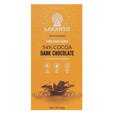 Lakanto Sf Almnd Dark Choco Bar80G