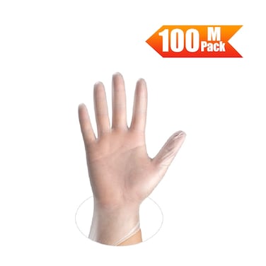Generic-Disposable Exam Grade PVC Gloves Single Use Transparent Vinyl Gloves Powder Free Latex Free for Health Care, Food Service, Parts Handling, Cleanup and Beauty Salon 100 count