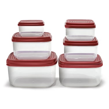 El Watania Rectangle Food Containers Set - 6 Pieces