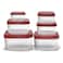 El Watania Rectangle Food Containers Set - 6 Pieces