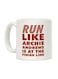 muGGyz Printed Ceramic Coffee Mug White