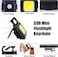 Mini Flashlight, 800Lumens COB Bright Rechargeable Keychain Flashlights, Black, LEDLIG01-B
