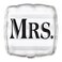 18" Silver "Mrs." Wedding Foil Balloon