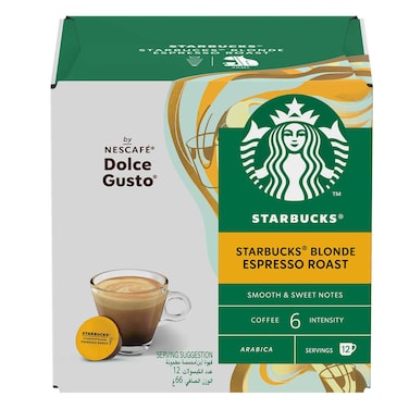 Starbucks Dolce Gusto Blonde Espresso Roast Coffee, 66g