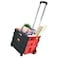 Generic 25kg Foldable Shopping Trolley Storage Boot Cart Box Black/Red