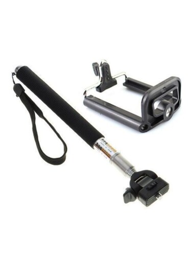 Generic - Telescopic Extendable Handheld Monopod Selfie Stick Black
