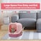 Portable cat litter box with scoop, Full enclosed cat toilet with sand filter holes, Anti-splashing and easy installation, Suitable for all kinds of cats (PINK) 45 cm H