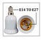 Lavish E14 Male To E27 Female Base LED Light Bulb Adapter Holder, Fireproof Socket Converter (6-Pack)