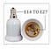Lavish E14 Male To E27 Female Base LED Light Bulb Adapter Holder, Fireproof Socket Converter (6-Pack)