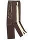 Mei Homecenter Unisex Side Split Straight Long Track Pant, M Size, Brown &amp; Cream