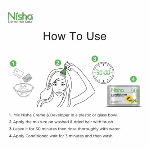 Nisha Creme Hair Colour 4.3 Golden Brown 40ml