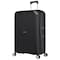 Eminent Hard Case Medium Checked Travel Bag Luggage Trolley Polypropylene Lightweight 4 Quiet Double Spinner Wheels Suitcase With TSA Lock B0002 Black