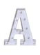 Voberry - Alphabet Led Letter Lights Light Up Plastic Letters Standing Hanging A White 22X18X4.5Centimeter