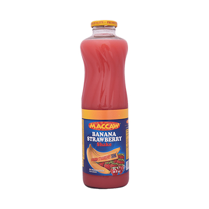 Maccaw Banana And Strawberry Juice Bottle 1L