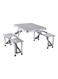 Generic 4-Seat Outdoor Portable Picnic Table Silver