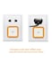 Generic - 4-LED Smart Light Sensor Lamp - UK Plug Orange 0.4watts