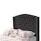 In House Maldives Velvet Bed Frame - King - 200x200 cm - Dark Gray