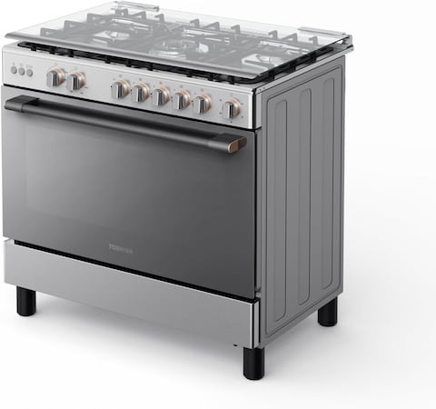 Toshiba Gas Cooker 90/60 Cm 5 burner Steel-RL2-90G5GE(MR)
