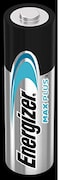 Energizer EP91BP2T Max Plus 1.5V Alkaline Batteries For Power Demanding Devices AA, 2 Pieces - Black