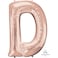 Anagram Letter D Foil Balloon- 33-Inch Size- Rose Gold
