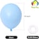 Party Time 20-Pieces 10" Blue Pastel Balloons, Macaron Balloons, Latex Balloons For Baby Shower, Bridal Shower, Valentine's Day, Wedding &amp; Birthday Party Decoration, Pastel Color Themed Party Supplies