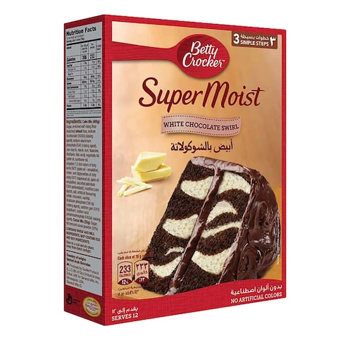 Buy Betty Crocker Super Moist White Chocolate Swirl 500g in Saudi Arabia