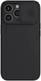Nillkin Case For Apple iPhone 13 Pro (6.1" Inch) Camshield Silky Soft Liquid Silicon + PC Finish Camera Slider Magnetic Works With Magsafe Charger Inside Microfibre Black