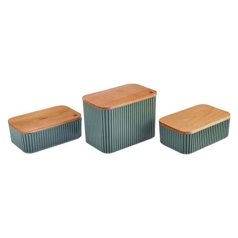 Karaca Massimo Storage Container Set - 3 Pieces - Green