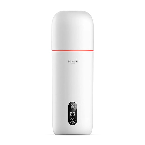 Deerma DR035S Portable Electric Kettle Thermos Bottle With LED &amp; Temperature Control 350ml Capacity - White