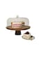 Lihan Cake Stand With Acrylic Dome Lid 2-In-1 Multifunctional Round 26X26Cm (B) Shatterproof Dessert Table Display For Veggie Tray, Fruit Bowl, Donut Stand, Nachos Plate, Cake Stand