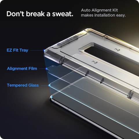 Spigen GLAStR EZ FIT [2 Pack] designed for Samsung Galaxy S21 Screen Protector (6.2 inch) Premium Tempered Glass - [Case Friendly]