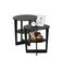 Black Round Coffee Table - H 58 x L 60 cm